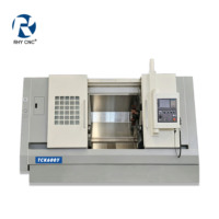 Tour CNC robuste avec tourelle d'outillage motorisée BMT55 et axe Y pour fraisage, perçage et taraudage - TCK600Y Commande SYNTEC