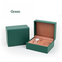 JUE XIN Étui de montre rectangulaire rigide de luxe tendance, matériaux recyclés écologiques, doublure en cuir PU souple, protège la boîte à montre
