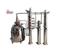 Équipement de Distillation d'alcool de 400 litres avec colonne de Reflux en cuivre ou en acier inoxydable