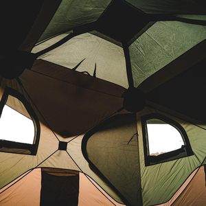 Carpa de Camping Familiar para 4 Personas, Fácil de Instalar, Diseño Hexagonal Espacioso con Ventanas Grandes para Senderismo y <span class=keywords><strong>Picnic</strong></span> al Aire Libre - Product Image 5