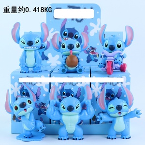 6 Styles Figurines Boîte Mystère Thème Été Japonais Mignonnes Créatures Bleues en PVC Échelle 1/48 Décoration <span class=keywords><strong>Maison</strong></span> Faible MOQ Lot de 5 Livraison Rapide - Product Image 3