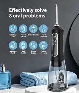 Irrigador <span class=keywords><strong>Bucal</strong></span> Inalámbrico Portátil de 300 ml, IPX7, 5 Modos, 360° °   Boquilla giratoria recargable tipo C para viajes en casa - Product Image 3