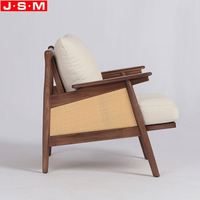 Chaise longue de tapisserie d'ameublement de tissu de fauteuil en bois de frêne de ménage le plus récent populaire