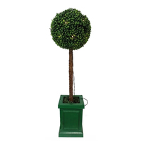Boules de topiaire artificielles en pot, arbres en buis et pin de haute qualité, écologiques, pour la décoration intérieure printemps-été, jardin, hôtel, porte, avec LED