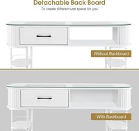 Table de manucure en bois moderne minimaliste de haute qualité, résistante à l'acétone, super durable, garantie 1 an, usage commercial
