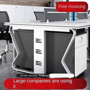 <span class=keywords><strong>Module</strong></span> <span class=keywords><strong>de</strong></span> poste <span class=keywords><strong>de</strong></span> travail en grappe <span class=keywords><strong>de</strong></span> bureaux pour 4 personnes au design moderne - Product Image 4