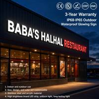 Enseigne de magasin en lettres 3D éclairées par LED, signalétique de restaurant, enseigne de magasin en lettres 3D en acrylique illuminées par LED