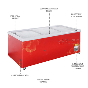 Refrigerador arcón congelador de comercial congelador horizontal pantalla arcón congelador de profundo - Product Image 3