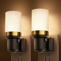 Lampe de nuit LED ZHILAI mini en plastique moderne, blanc chaud 2700K, à capteur, dimmable, à brancher, CRI 80, certifiée FCC, garantie 1 an, pour chambre à coucher