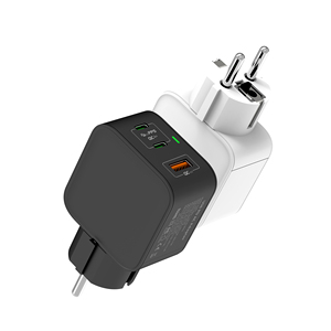 Cargador de Pared GaN PD de 65W y 3 Puertos con Protección OCP/OVP/SCP/OTP, Fuente de Alimentación Tipo C con Enchufe US/<span class=keywords><strong>EU</strong></span>/<span class=keywords><strong>UK</strong></span>, Gran Venta - Product Image 1