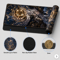 Tapis de bureau gaming grand format Pastel Kawaii Mignon 800x300mm, tapis de souris étendu, tapis de clavier, base antidérapante, écologique, en stock, personnalisable