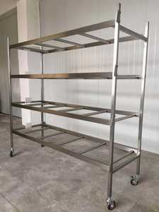 둥근 지느러미 사체 보관 랙 휴대용 병원 영안소 장비 영안소 트레이 보관 랙 - Product Image 2