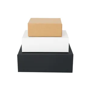 Custom Jewelry Cosmetic Watch Packaging Kraft Paper Boxes Custom Logo Folding Cardboard Box With Lid