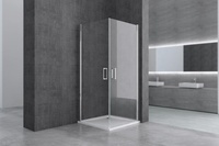 2024 prix usine sans cadre 2 côtés porte pivotante cabine de douche haute qualité 6mm conception normale salle de douche carrée complète