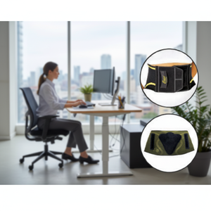 Premium Knitted Work <b>Back</b> <b>Brace</b> – Elastic Lumbar Support Belt for Work, Ergonomic Fit, Comfortable Support, Durable Material - Product Image 3