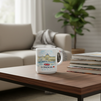 Mug en porcelaine de style Dolomite, souvenir du British Museum de Londres, avec poignée, pour les boissons chaudes, compatible micro-ondes et lave-vaisselle