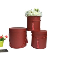 Écrin étanche personnalisé en carton pour chapeaux, boîte cadeau de luxe, emballage en papier, boîte à fleurs ronde, vente en gros, 10 pièces