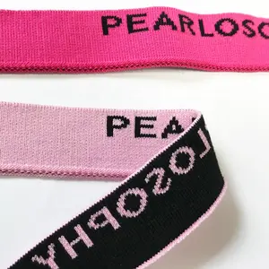 Factory Customized Knitted Rib Collar Cuffs Flat Machine Jacquard Double-sided With Letter Clothing Accessories