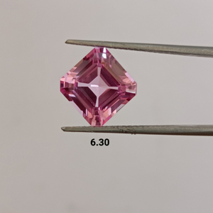 Zafiro rosa de alta calidad cultivado en laboratorio, corte cuadrado, piedra suelta de calidad premium para la fabricación de joyas. - Product Image 4