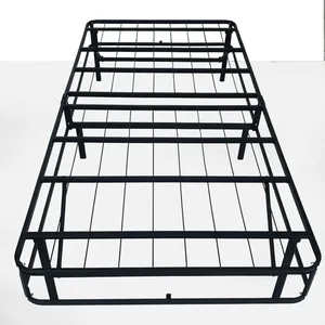 High Quality Easy to Set Box Spring Replacement Solid Metal Iron Folding Bed rail Frames