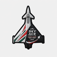 Patch PVC 3D personnalisé, logo du club aéro Sky Ace, badge pour vêtements et accessoires d'aviation AWELLS