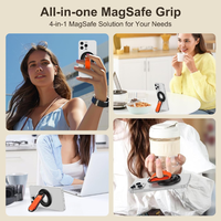 Nouveau Ultra Slim 360 °   Support magnétique en métal pliable avec anneau de maintien pour téléphone portable