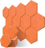 Panneaux acoustiques hexagonaux modernes en fibre de polyester 100 %, auto-adhésifs, décoratifs, insonorisants, feutre mural NRC 0,75, épaisseur 9 mm pour