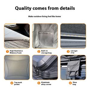 Tienda de techo rígido para camioneta Great Wall Cannon Tienda de campaña universal para automóvil Impermeable Oxford Four-Season Triple - Product Image 3