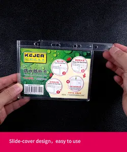 Kejea縦型アクリルカードホルダーバスカードケースバッジホルダー無料サンプル