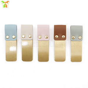 In stock metal PU leather pen holder <b>clips</b>, traveler's diary notebooks, planners, loose-leaf binders, handmade pen <b>clips</b>, - Product Image 1