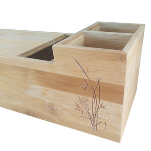 Caja de Té de Bambú Rectangular de 0.6cm de Grosor, Hecha a Mano, para Almacenamiento y Regalos - Product Image 5