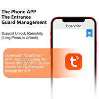 Keypad Sentuh OLED Tahan Air IP66 Kontrol Akses Pintu WiFi Tuya Smart Dengan Kapasitas Pengguna Besar Akses Jarak Jauh Kata Sandi Sementara