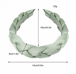 Accessori per capelli francese retro fascia tinta unita in tessuto pasta fritta torce treccia fascia alla moda coreana treccia monocromatica - Product Image 6