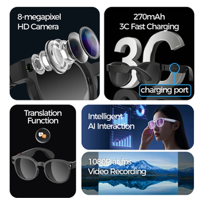 แว่นตาอัจฉริยะ AIMB-S1 AI พร้อมฟังก์ชันแปลภาษา บันทึกเสียงสนทนา กล้อง 8MP HD ป้องกันการสั่นไหว ถ่ายภาพ 4K ฟังเพลงได้ - Product Image 5