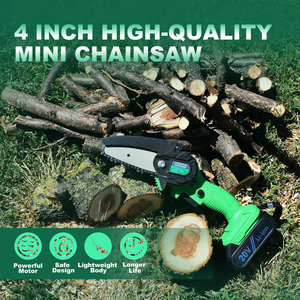 Meilleures ventes <span class=keywords><strong>Batterie</strong></span> Li-ion 20V 100mm/4 pouces <span class=keywords><strong>Mini</strong></span> tronçonneuse sans fil de qualité industrielle et bricolage Deux batteries incluses - Product Image 6