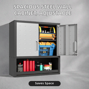 Large Storage Modern Adjustable Steel <b>Lockable</b> Wall <b>Cabinet</b> Double Door Key Lock Eco-Friendly Durable Filing Spacious - Product Image 2