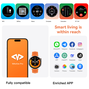 Nuevo Reloj Inteligente Microwear Z422 AI WATCH 6 con Pantalla HD de 1.45 Pulgadas, Llamadas por BT, IP68, NFC y Carga Inalámbrica - Product Image 2