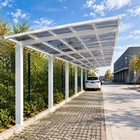 Abri de voiture en aluminium avec panneaux en polycarbonate, abri métallique pour voiture, abri de stationnement, résistant aux typhons