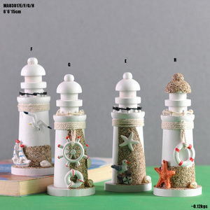Torre de Vigilancia de Madera de Pino Oceánico, Estilo Mediterráneo, para Decoración de Mesa en <span class=keywords><strong>el</strong></span> Hogar o Habitación Infantil - Product Image 1