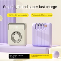 Batterie externe certifiée 3C, 22,5 W, charge super rapide, haute capacité, câble intégré, logo personnalisable, cadeaux promotionnels, écran USB-TC