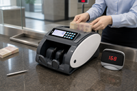 Machine à compter l'argent de qualité professionnelle Jienuo, 1000 pièces/min, portable, avec détecteur UV et MG, multi-devises