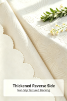 Nappe florale de style européen à bord festonné, antidérapante, imperméable, résistante à l'huile, écologique, pour tables carrées, rectangulaires, de salle à manger et de café