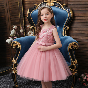 Robe tutu rose pour filles, Costume de spectacle sur scène pour fête de la journée des enfants, été 2020 - Product Image 2
