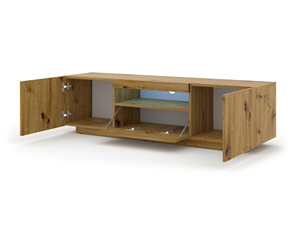 Meuble TV avec couleur bois, à suspendre <span class=keywords><strong>au</strong></span> <span class=keywords><strong>mur</strong></span>, support TV, table TV - Product Image 2