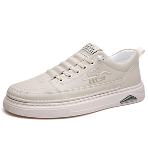 Chilowa – baskets blanches pour hommes, talon bas, semelle extérieure en caoutchouc rembourrée, chaussures de loisirs tendance, Style 7779 - Product Image 5