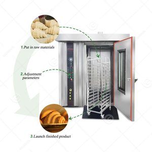 Hot Air Rotary <strong>Roaster</strong> <strong>Oven</strong> 12 32 64 Tray Cina German Lavash Tandoor Bread Gas <strong>Oven</strong> Cookie Ovener for Bakery - Product Image 5