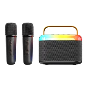 Altavoz de karaoke inteligente con iluminación LED RGB Micrófono Portátil Bluetooth/WiFi/USB Altavoces activos Y3