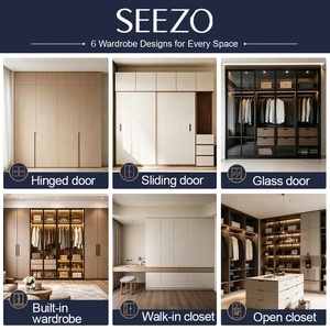 Fabricant de meubles sur mesure pour armoires, ensemble d'armoires, suite de chambre, miroir pleine longueur, panneau en bois grainé, armoire de style scandinave - Product Image 4