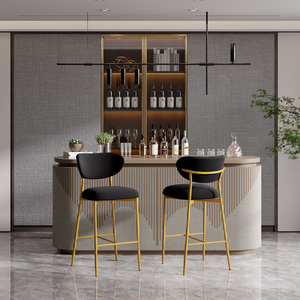 Velvet Adjustable Steady Ergonomic Modern Counter <b>Stool</b> 30 Inch Seat Height Outdoor Hotel Dining <b>Bar</b> Chair Powder Living Room - Product Image 1