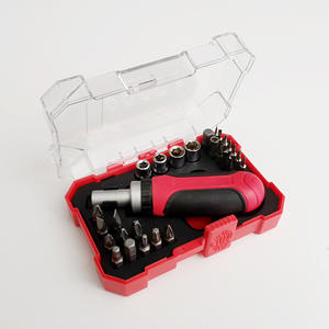 Ensemble d'outils à main Lixin 28 pièces, kit de tournevis à cliquet métrique pour usage domestique avec plusieurs embouts et étui portable - Product Image 5